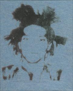 Andy Warhol Portrait of Jean-Michel Basquiat 1981 screen print on t-shirt