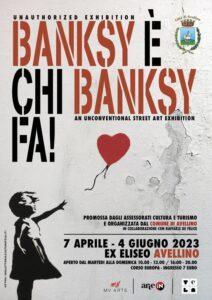 Locandina della mos tra"Banksy è chi Banksy fa!", Ex Cinema Eliseo - Avellino