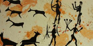 Pitture rupestri raffiguranti scene di caccia