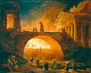 Incendio all'epoca dell'antica Roma