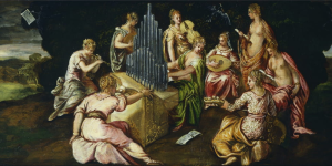 Contest between the Muses and the Pierides by Tintoretto