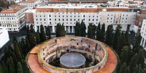 Il Mausoleo di Augusto visto dal Ristorante dell'Hotel Bulgari di Roma