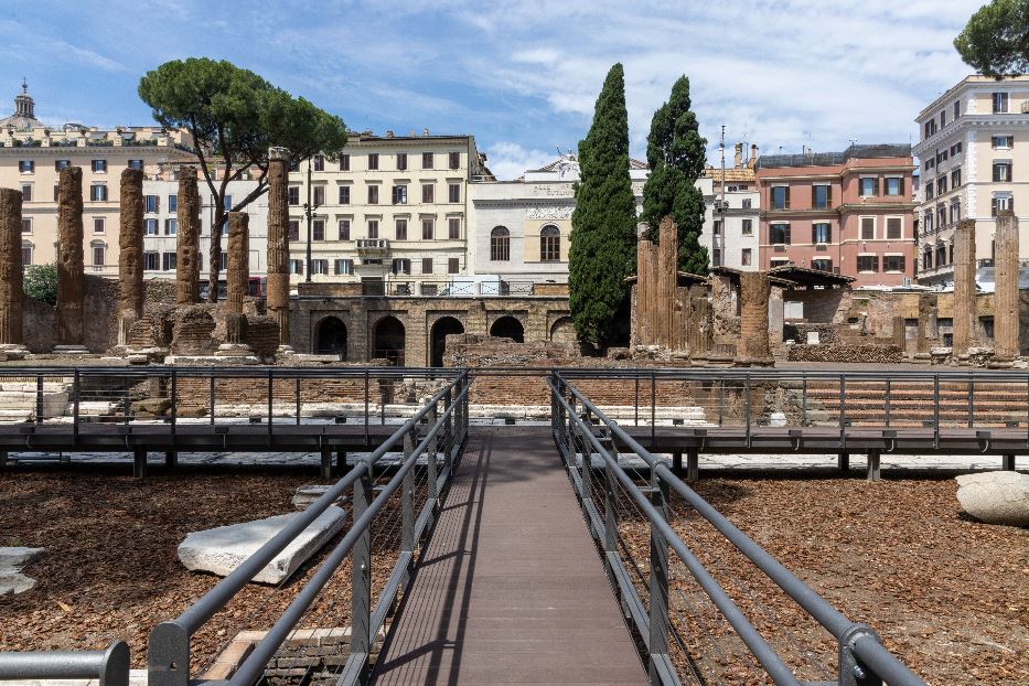 Passerella nell’area sacra di Largo Argentina ©Sovrintendenza Archeologia 