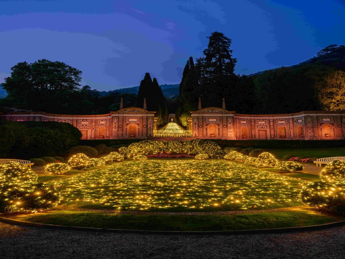 I meravigliosi giardini di Villa D'Este pronti per ospitare il natale.