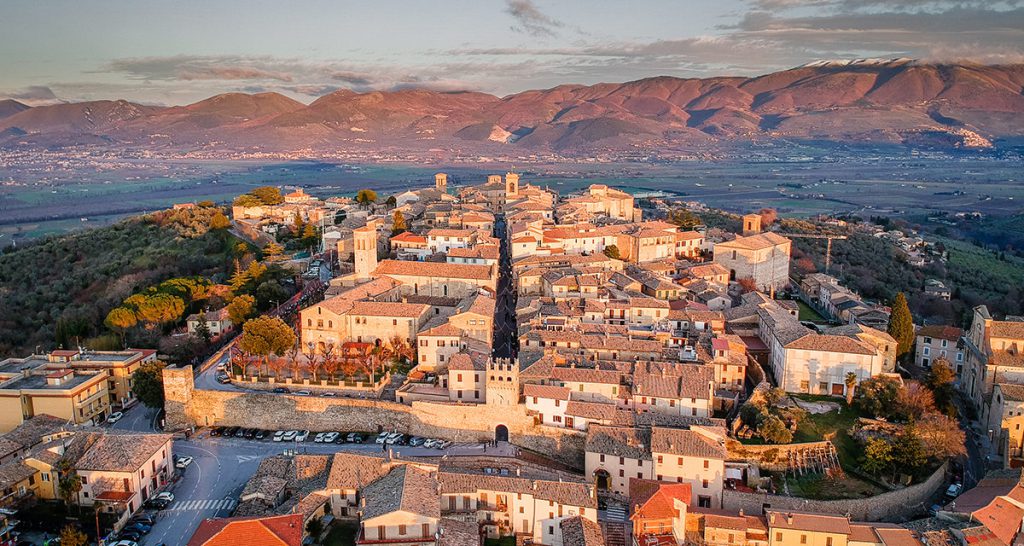 La vista dall'alto del Borgo di Montefalco