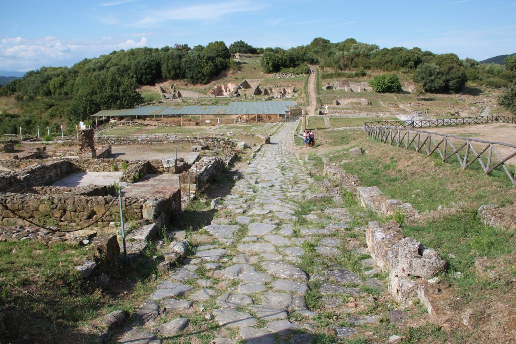 Parco archeologico con i resti della città di Roselle