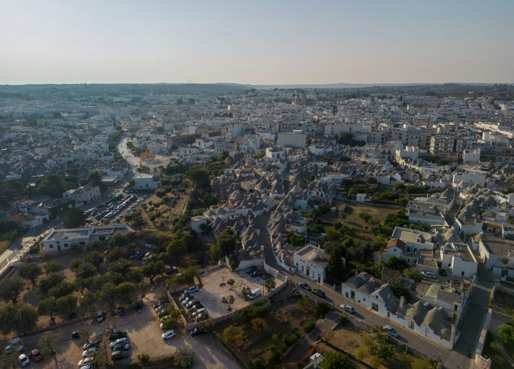 Veduta panoramica su Alberobello