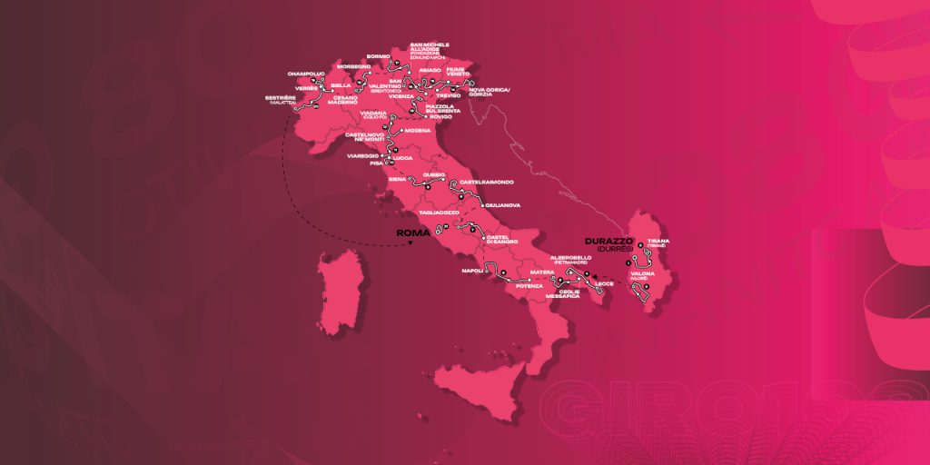 Il percorso del Giro d'Italia