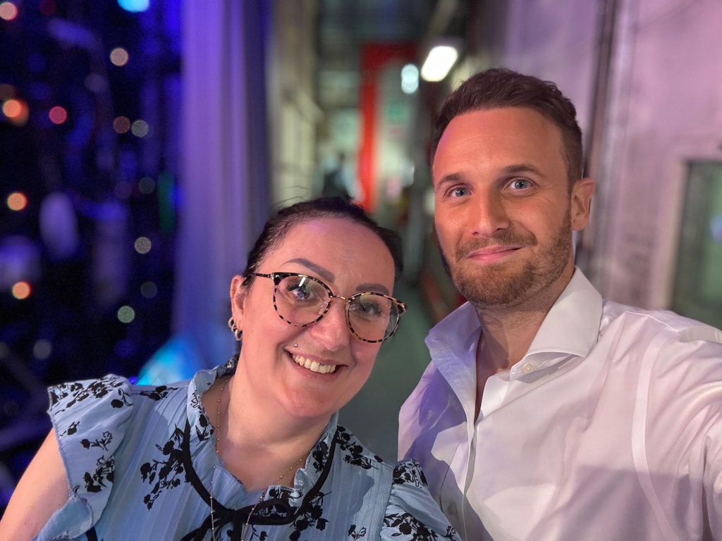 Alessandro Politi in compagnia dell'autrice Fabiana Radicioni