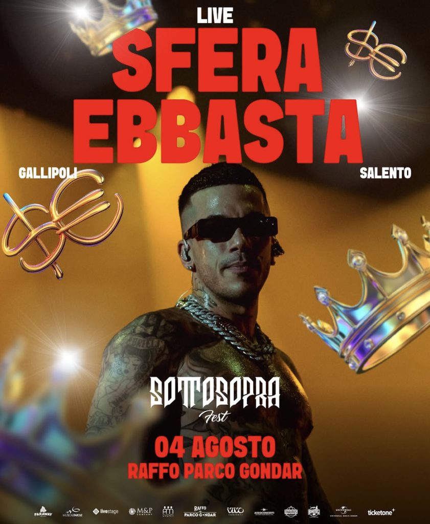 Sfera Ebbasta al Parco Gondar