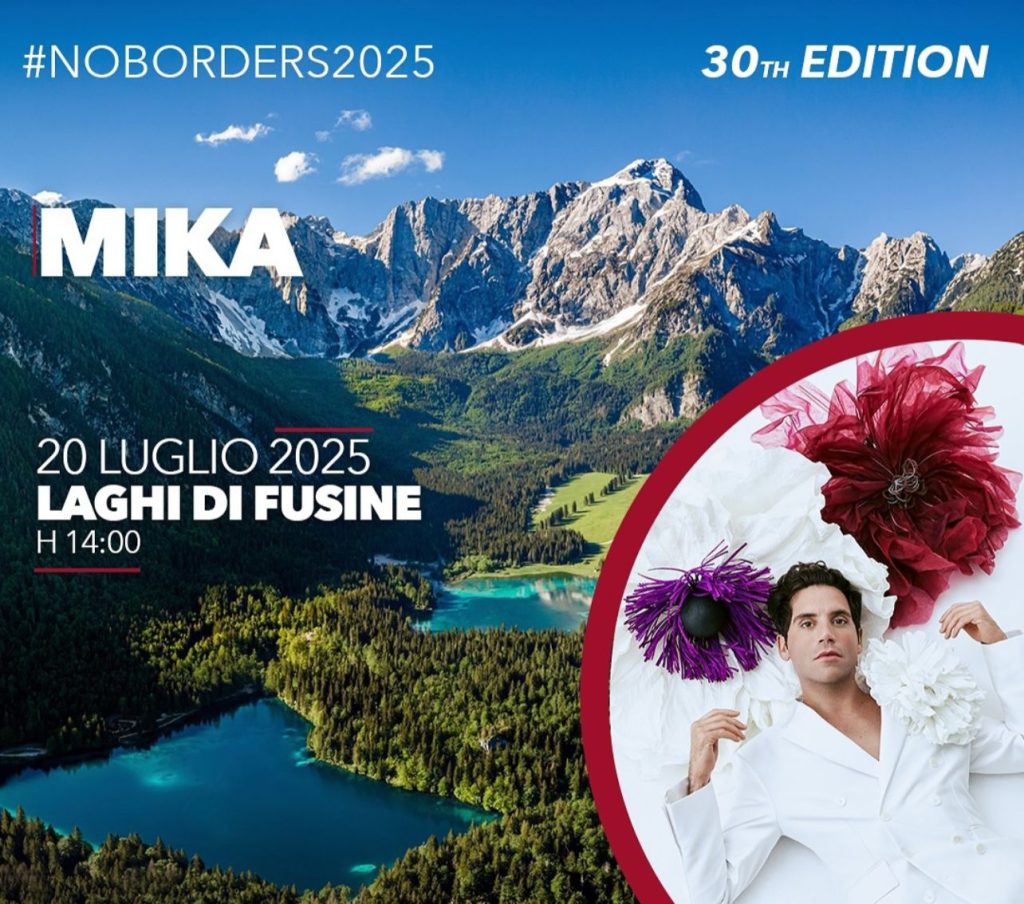 foto locandina concerto Mika al No Borders Summer Festival